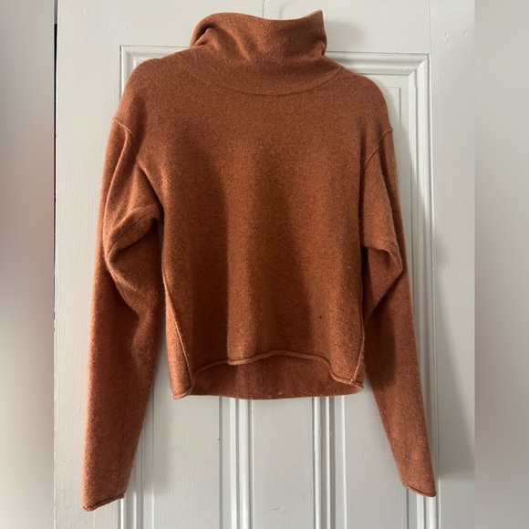 Free People Sweaters - Free people burnt orange cashmere mock beach sweater
